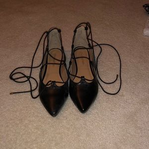 Lace up ballet flats size 7